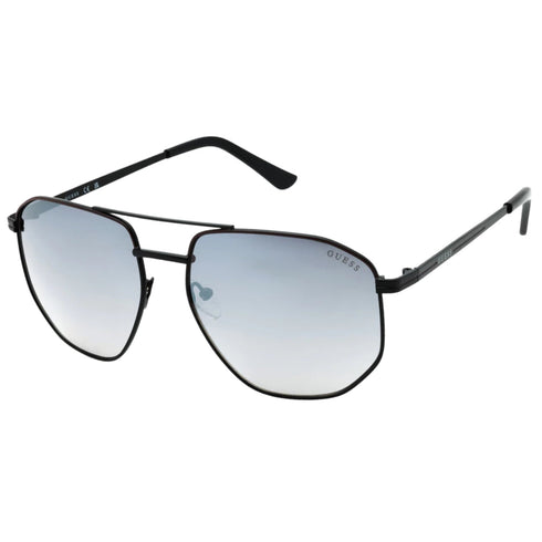 Guess Gf5122 01C Shiny Black Smoke Mirror Sunglasses